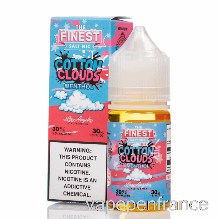 Nuages ​​de Coton Menthol - La Meilleure édition De Bonbons Sel Nic - 30 Ml 30 Mg Stylo Vape